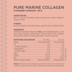 Plent Beauty Care Pure Marine Collagen Strawberry Lemonade - 300g.