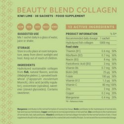 Plent Beauty Care Beauty Blend Collagen - Kiwi Lime 30 x 5 gr.