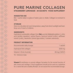 Plent Beauty Care, Pure Marine Collagen Strawberry Lemonade 30 x 5 gr