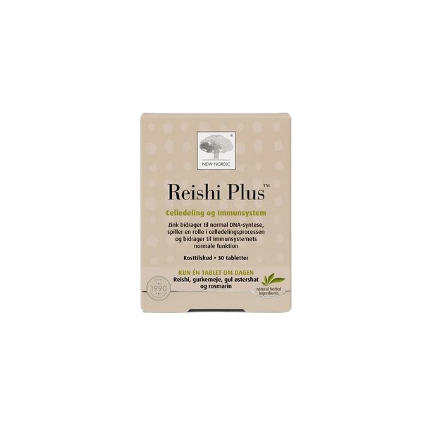 New Nordic Reishi plus celledeling og immunsystem - 30 tab.