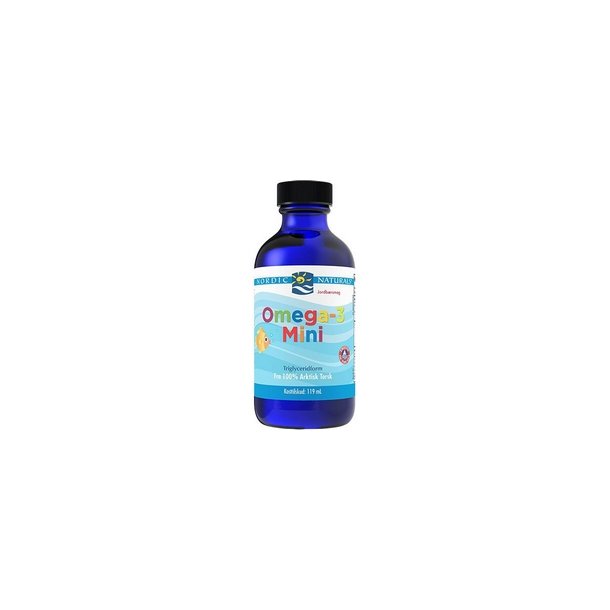 Nordic Naturals Flydende Omega-3 Mini med jordb�rsmag - 119 ml.