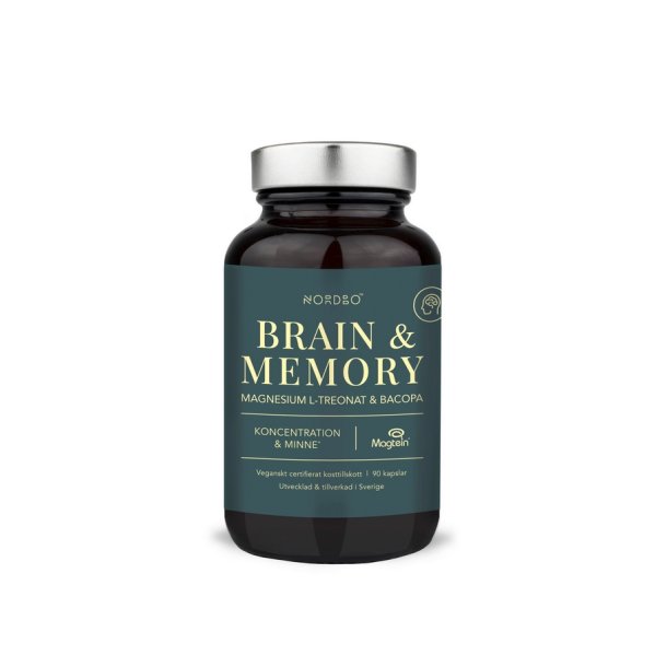 Nordbo Brain &amp; Memory Magnesium - 90 kap.