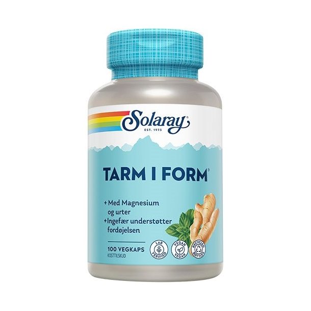 Solaray Tarm i Form - 100 kapsler