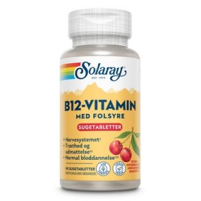 Solaray B12 Vitamin med Folsyre - 90 tab.