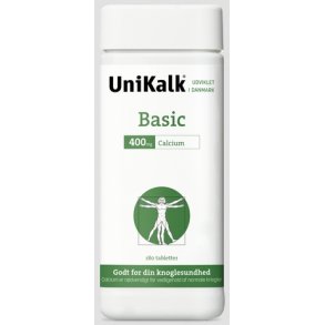 UniKalk Basic 400 mg. calcium - 180 tabletter