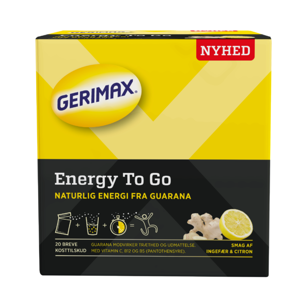 Gerimax Energy To Go Ginger Lemon - 20 stk
