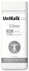 UniKalk Silver m. D vitamin 400 mg. calcium + 10 mcg D-vitamin - 180 tabletter 