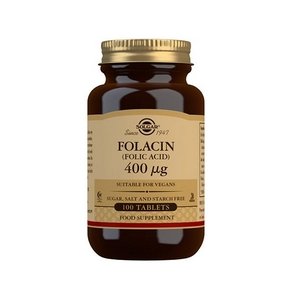 Solgar Folsyre 400 mcg Folacin - 100 tabletter