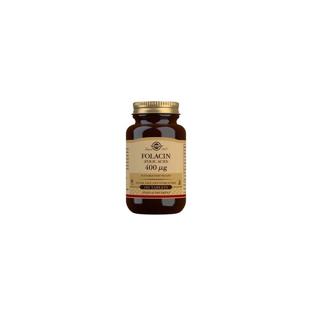Solgar Folsyre 400 mcg Folacin - 100 tabletter