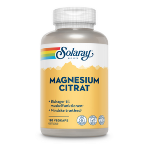 Solaray Magnesium Citrat - 180 stk.
