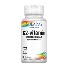 Solaray K2-vitamin 50g - 30 vegetabilske kapsler