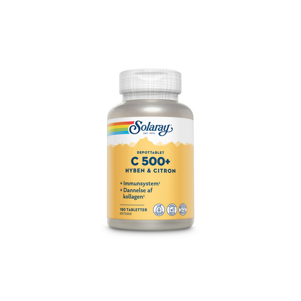 Solaray C-vitamin C500+ hyben og citron - 180 stk.