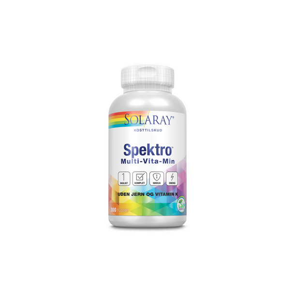 Solaray Spektro Multi-vita-min - Uden jern og vitamin K - 300 stk.