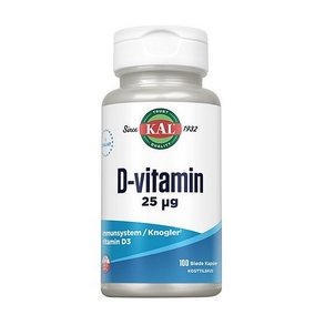 KAL D-Vitamin 25g - 100 kapsler