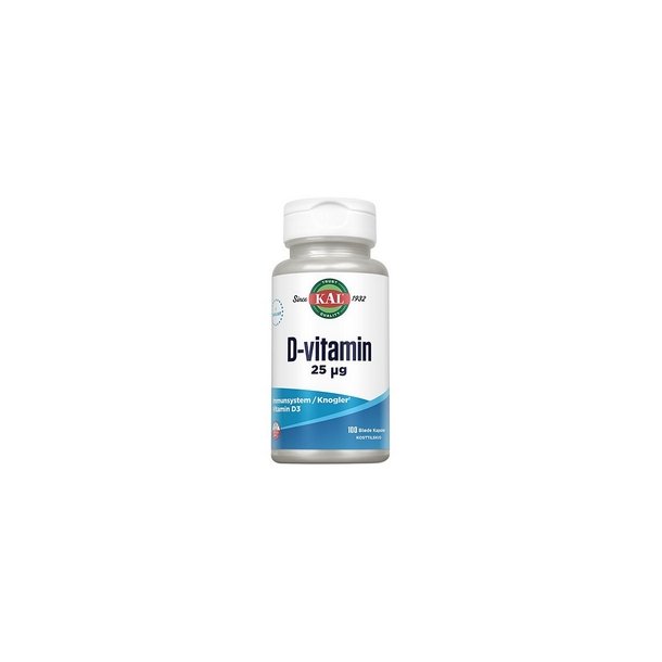 KAL D-Vitamin 25g - 100 kapsler