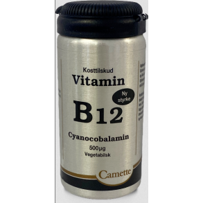 Camette B12 vitamin 500 mcg. cyanocobalamin - 90 tabletter
