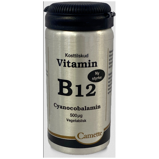 Camette B12 vitamin 500 mcg. cyanocobalamin - 90 tabletter