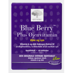 New Nordic Blue Berry Plus jenvitamin - 60 stk.