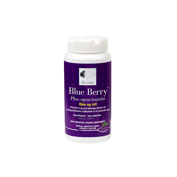 New Nordic Blue Berry Plus jenvitamin - 240 stk.