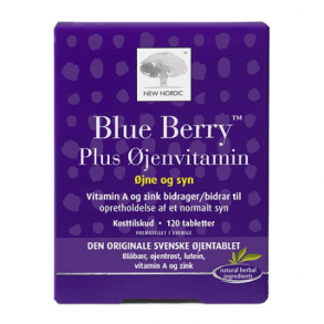 New Nordic Blue Berry Plus jenvitamin - 120 stk.