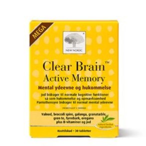New Nordic Clear Active Brain Memory Mega - 30 stk.