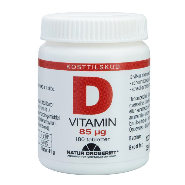 Natur-Drogeriet Super D3-Vitamin 85 g. - 180 tabletter