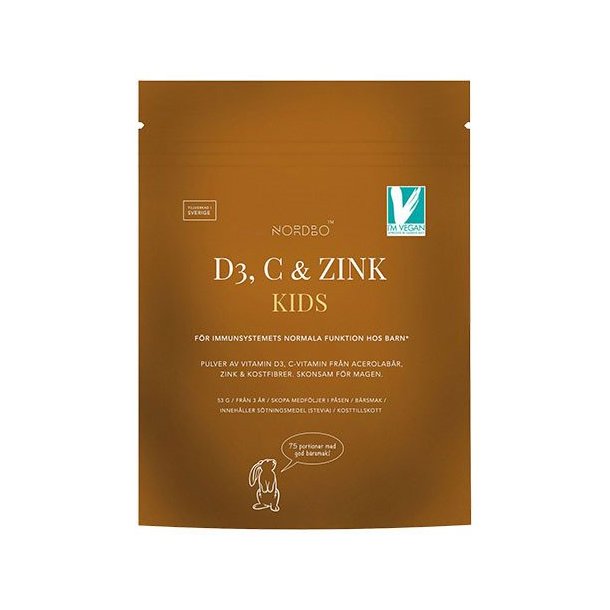 NORDBO D3 C &amp; Zink KIDS - 75 portioner
