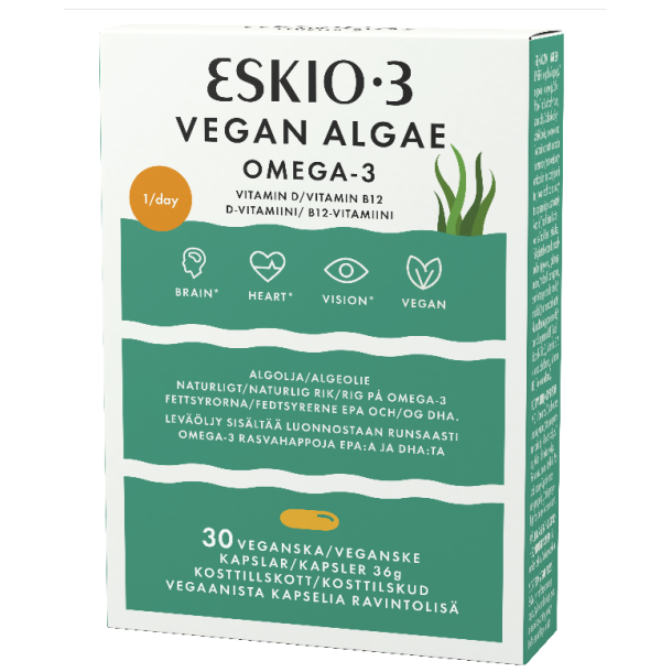Eskio-3 Vegan Algae - 30 kapsler 