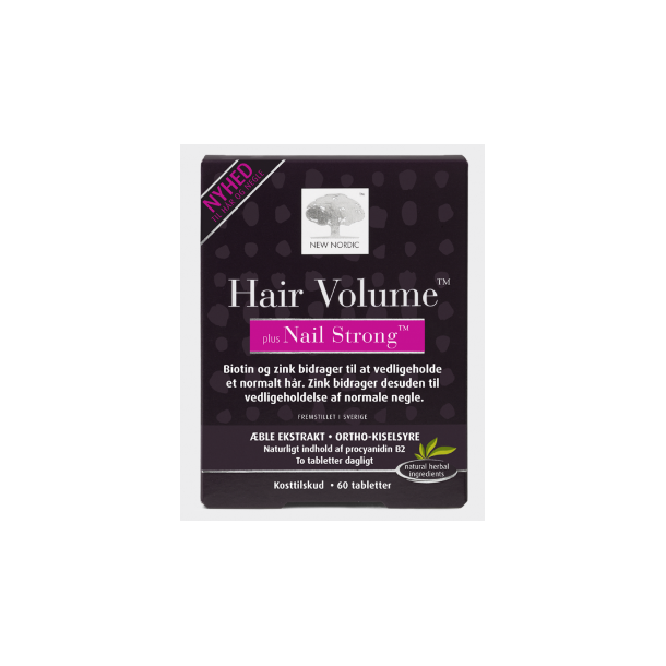 New Nordic Hair Volume + Nails strong - 60 tabletter