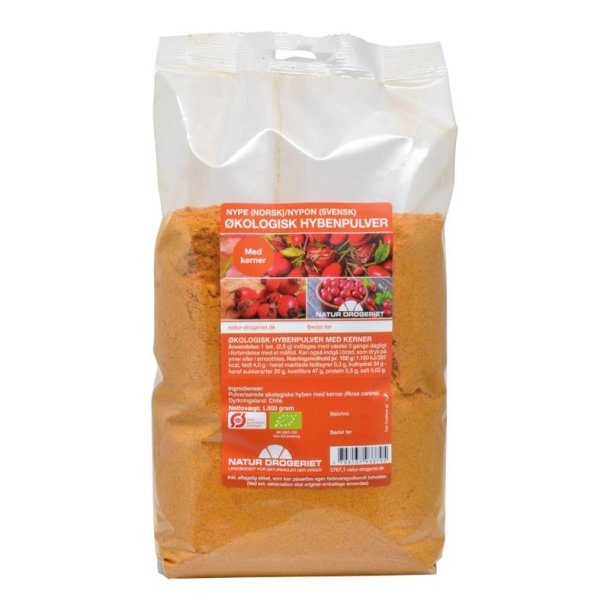 Natur-Drogeriet Hybenpulver fint m. kerner  - 1 kg.