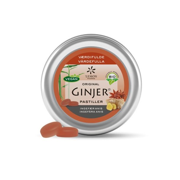 Ginjer - Pastiller - kologiske - 40 gram