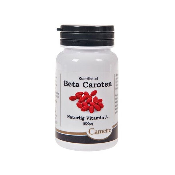Camette Beta Carotene Vitamin A 1500 g - 100 kapsler