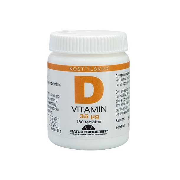 Natur-Drogeriet D3-Vitamin 35 g. - 180 tabletter