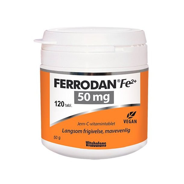 Ferrodan Fe2 + 50 mg - 120 tabletter