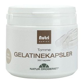 Natur-Drogeriet Gelatine kapsler, tomme - 360 kap.