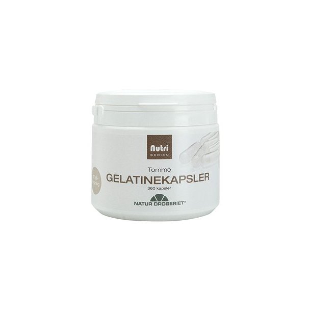 Natur-Drogeriet Gelatine kapsler, tomme - 360 kap.