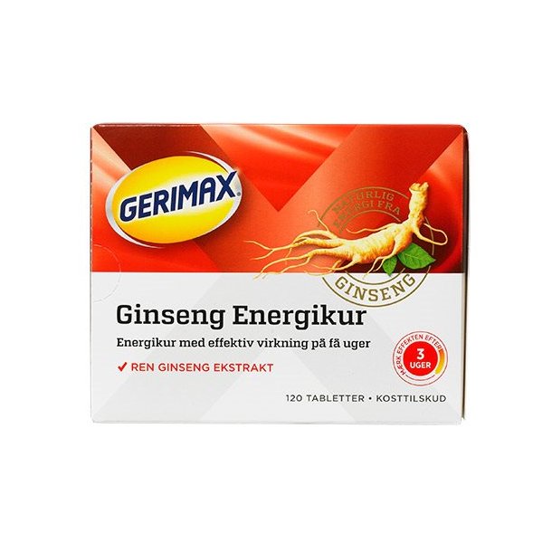 Gerimax Ginseng Energikur - Rd - 120 tabletter