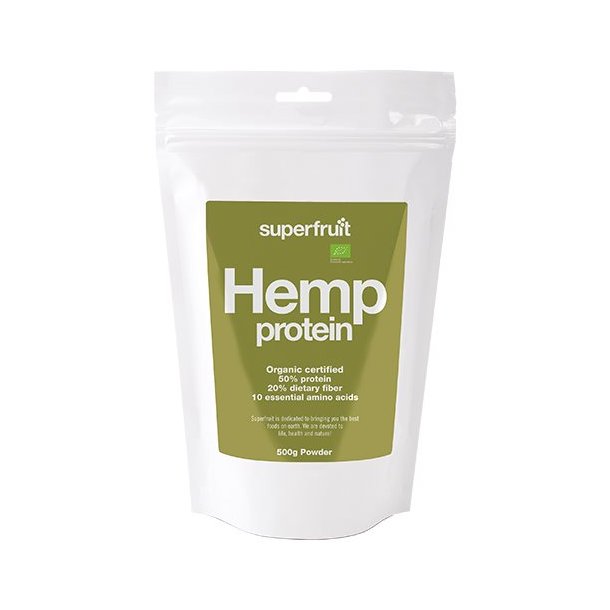 Superfruit Hamp proteinpulver (Hemp Protein Powder) - 500 g.