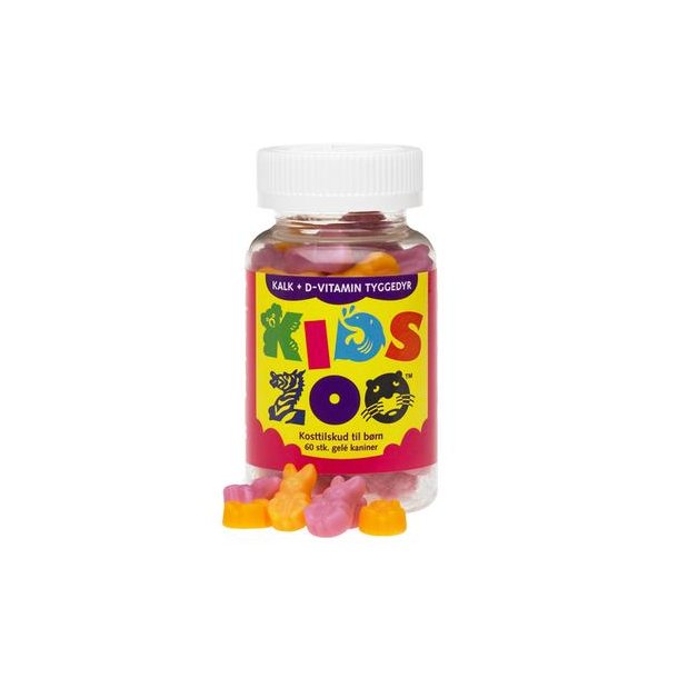 Kids Zoo Kalk + D-vitamin - 60 stk