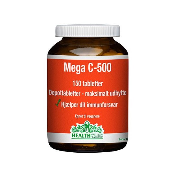 HealthCare Mega C 500 mg. depottabletter - 150 stk.