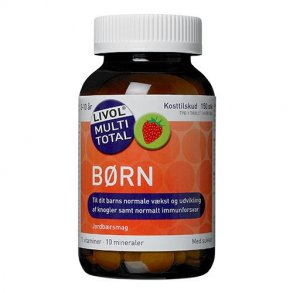 Livol  Multi Total Brn m. Jordbrsmag - 150 tyggetabletter