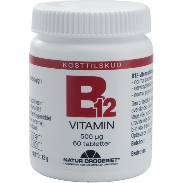 Natur-Drogeriet B12 gold vitamin 500 ug - 60 tabletter