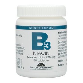 Natur-Drogeriet B3 Niacin Nikotinamid 420 mg. - 50 tabletter