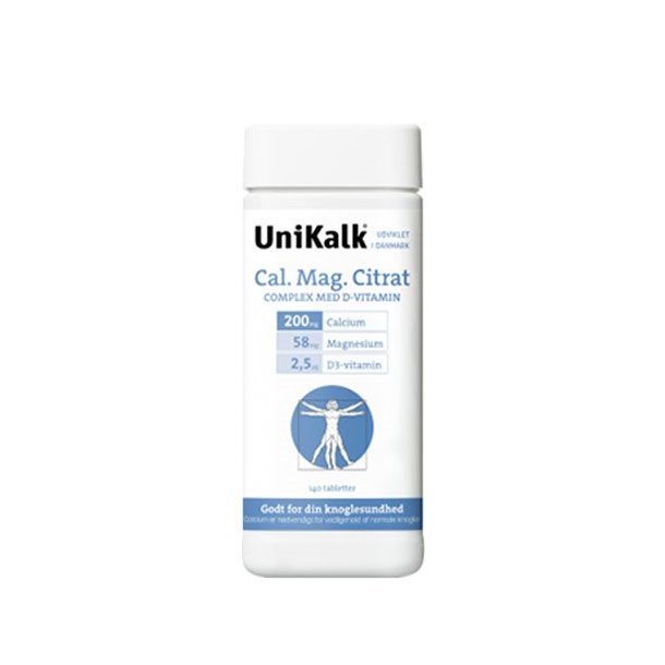 UniKalk Cal-Mag-Citrat - 140 tabletter