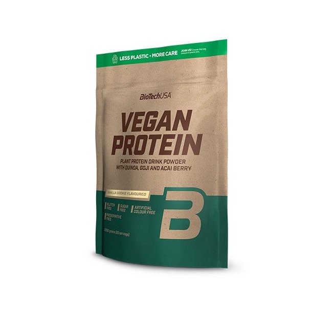 BioTech USA Vegansk Proteinpulver - Vanilla Cookies - 500 g.