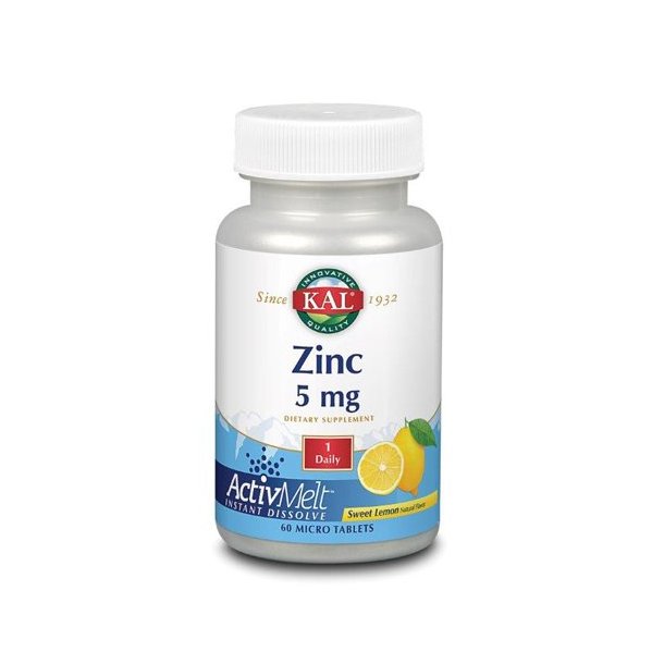 KAL Zink 5 mg - 60 smeltetabletter