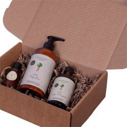 Naturfarm Gaveske ansigts- og kropsolie bodylotion og shampoo Vrdi kr. 225,-