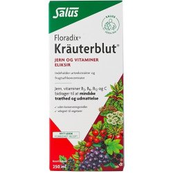 Salus Floradix Kr�uterblut Urte-jern mikstur - 250 ml.