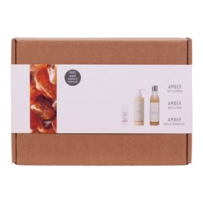 Naturfarm Gaveske Amber Body Lotion, Shower Gel og Shampoo - 1 pk