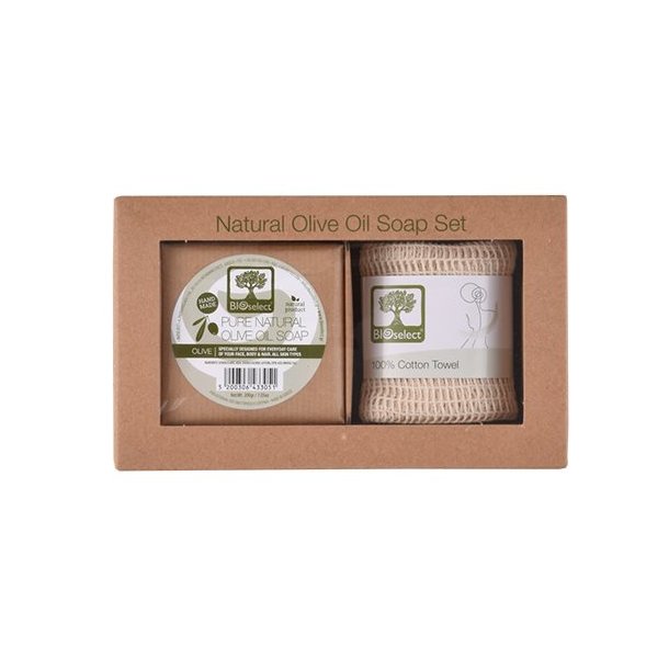 BIOselect Gavest Hndlavet Olivensbe og Eksfolierende klde - 1 PK.